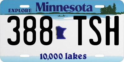 MN license plate 388TSH