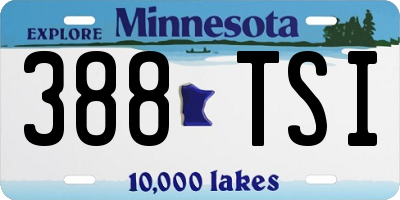 MN license plate 388TSI