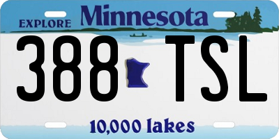 MN license plate 388TSL