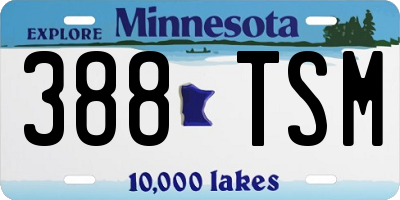 MN license plate 388TSM