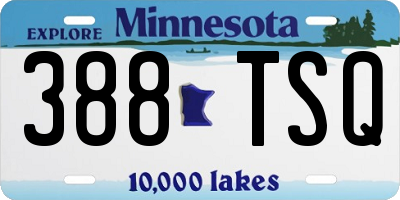 MN license plate 388TSQ