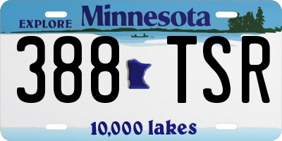 MN license plate 388TSR