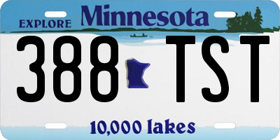 MN license plate 388TST