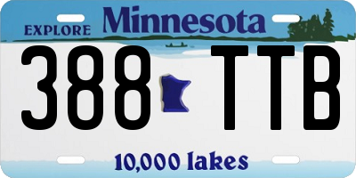 MN license plate 388TTB