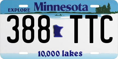 MN license plate 388TTC