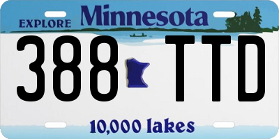 MN license plate 388TTD