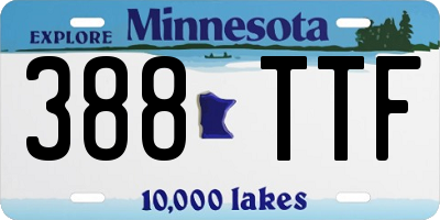 MN license plate 388TTF