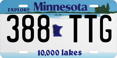 MN license plate 388TTG