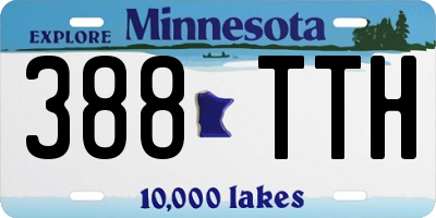 MN license plate 388TTH