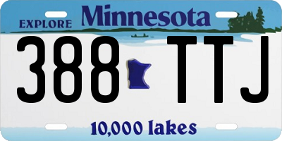 MN license plate 388TTJ