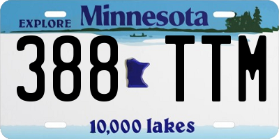 MN license plate 388TTM
