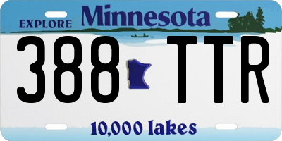 MN license plate 388TTR