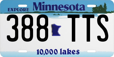 MN license plate 388TTS
