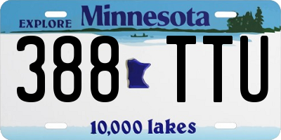 MN license plate 388TTU