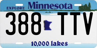 MN license plate 388TTV