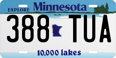 MN license plate 388TUA