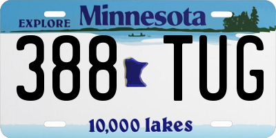 MN license plate 388TUG
