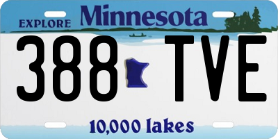 MN license plate 388TVE
