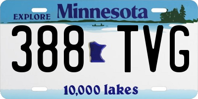 MN license plate 388TVG
