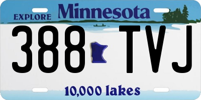 MN license plate 388TVJ