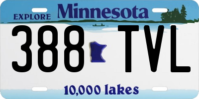MN license plate 388TVL