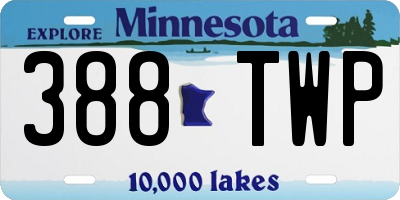 MN license plate 388TWP