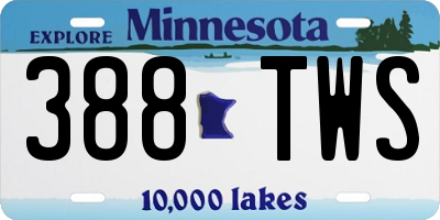 MN license plate 388TWS