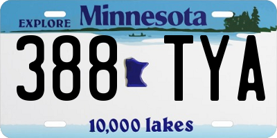 MN license plate 388TYA