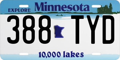 MN license plate 388TYD