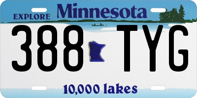 MN license plate 388TYG