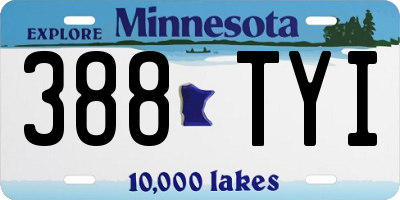 MN license plate 388TYI