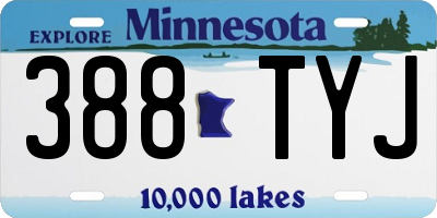 MN license plate 388TYJ