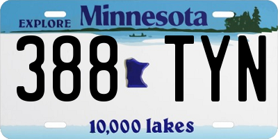 MN license plate 388TYN