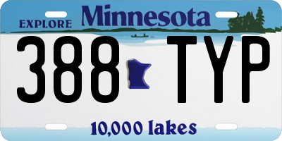 MN license plate 388TYP