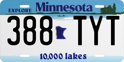 MN license plate 388TYT