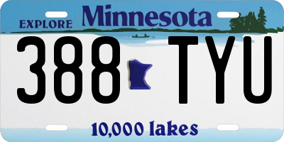 MN license plate 388TYU