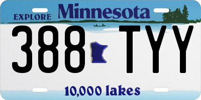 MN license plate 388TYY