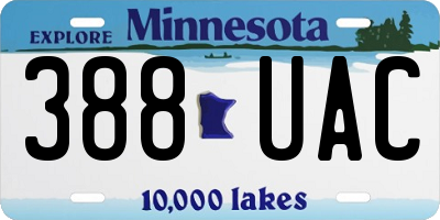 MN license plate 388UAC