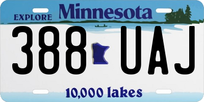 MN license plate 388UAJ