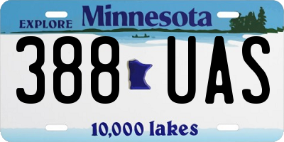 MN license plate 388UAS