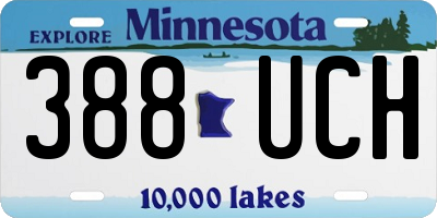 MN license plate 388UCH