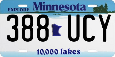 MN license plate 388UCY