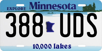 MN license plate 388UDS