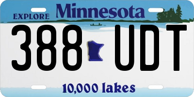 MN license plate 388UDT