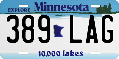 MN license plate 389LAG