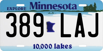 MN license plate 389LAJ