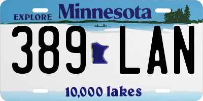 MN license plate 389LAN