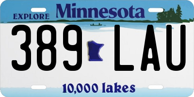MN license plate 389LAU