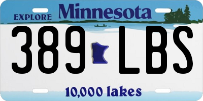 MN license plate 389LBS