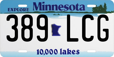 MN license plate 389LCG